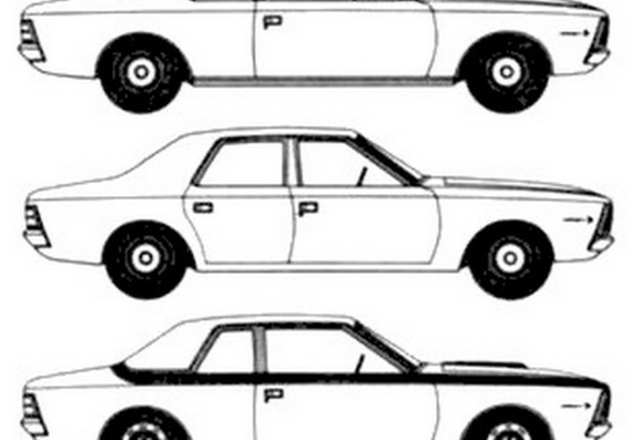 AMC Hornet Sedan (1971) (AMS Hornet Sedan (1971)) is drawings of the car